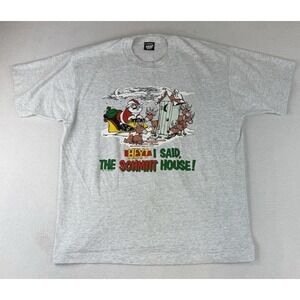 VTG 1990 Wildside Christmas Hey I Said The SCHMITT House T-Shirt Size XL Humor